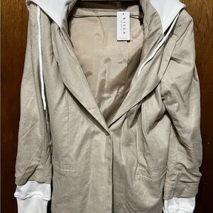 Risen Women's Tan Blazer with White Accents